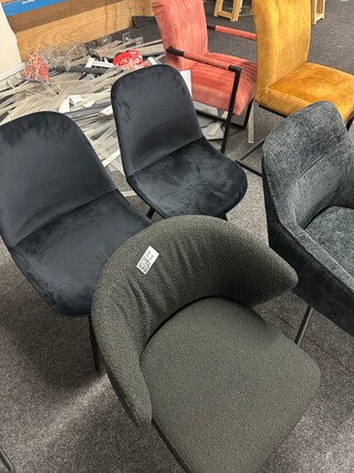 4x Eetkamerstoelen, zwart